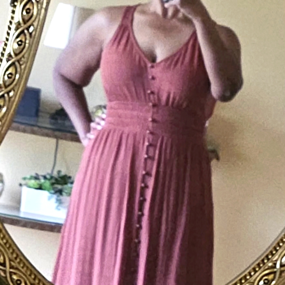 REWIND Terracotta Hi-Lo Dress
